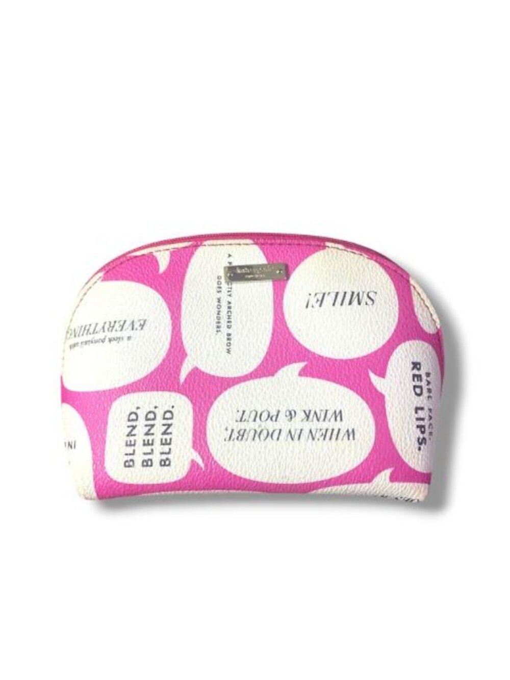KAE SPADE - NEW YORK Makeup Bag PINK / WHITE COMIC BUBBLES